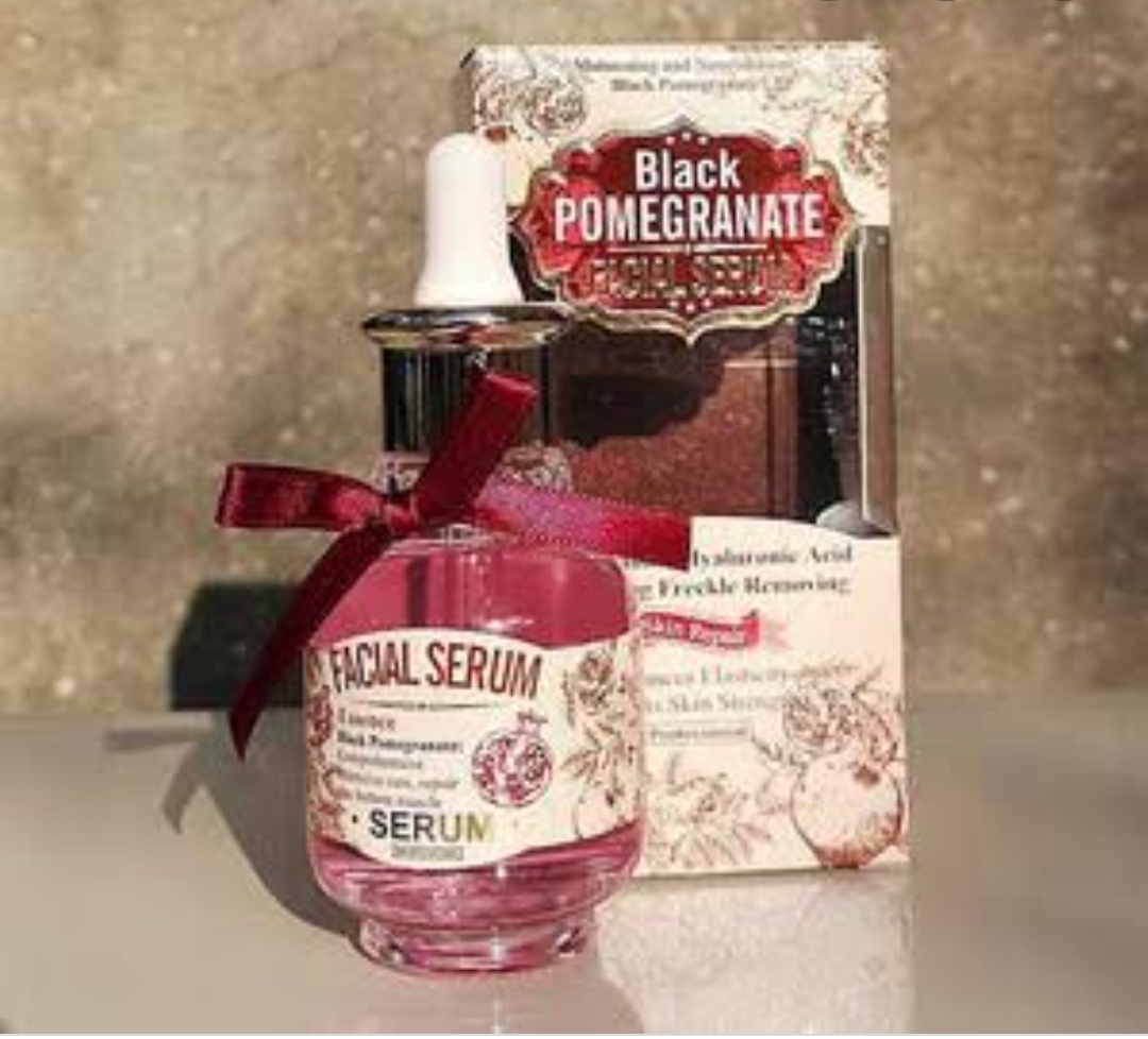 black pomegranate facial serum