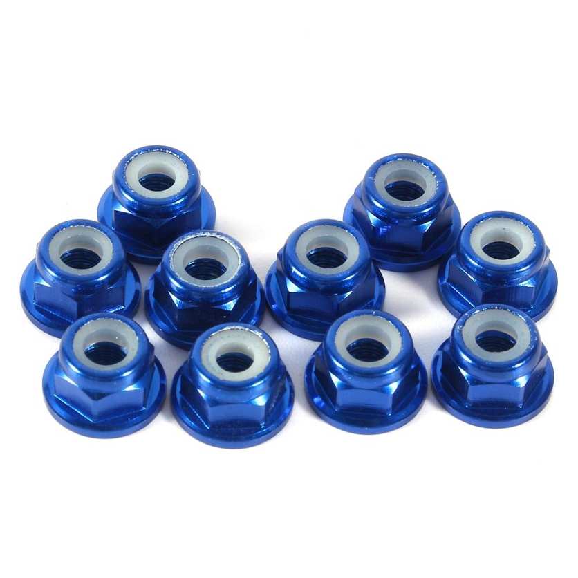 10 PCS M5 Nut CNC Aluminum Flanged Nylon Lock Nut SelfLocking Metal