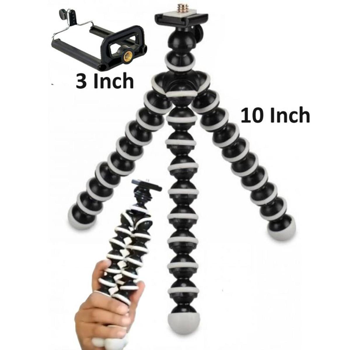 Portable Flexible MEDIUM 10inch Octopus Stand Gorilla tripod Z-03 for Digital Cameras, Mobiles & DSLR With mobile Holder