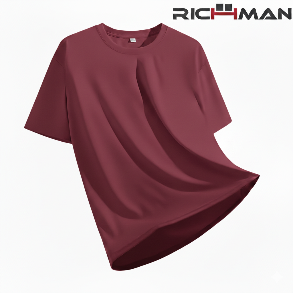 Richman Men'S Casual Summer Cotton Tshirt for men -Breathable, Round Neck, Regular Fit for Outdoor Activities and Sports, Sportswear Classic Summer Tshirts For Boys/T Shirts For Girls Comfortable Fit, Essential T Shirt For Men