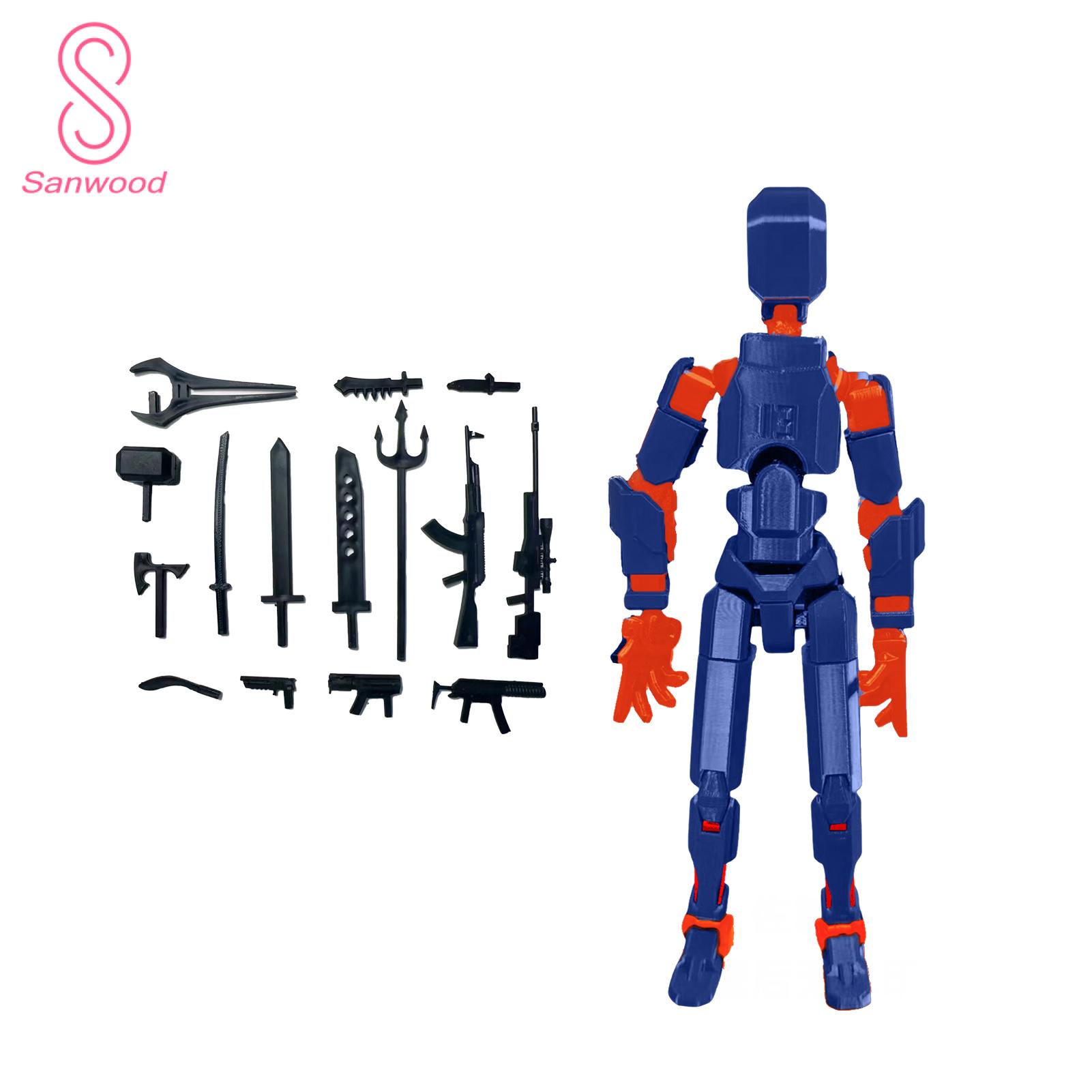 3d Printed Action Figure 15 Weapons Robot Action Figure Multi-jointed 