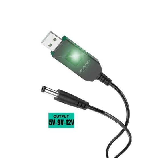 Router Cable WiFi to Powerbank Cable Connector DC 5V 9V 12V USB Cable Boost Converter Step-up Cord for Wifi Router