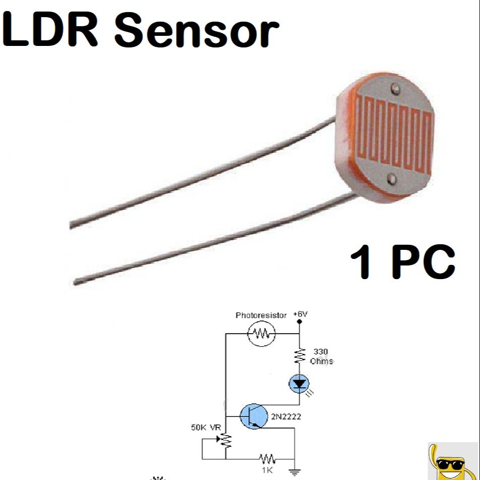 LDR Light Dependent Resistor Light Sensor For Circuits | Daraz.pk