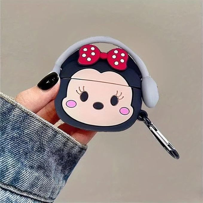High Quality Premium Soft Silicone Printing Case Compatible for 𐤠irpods Pro 1 & 2 Case With Hook