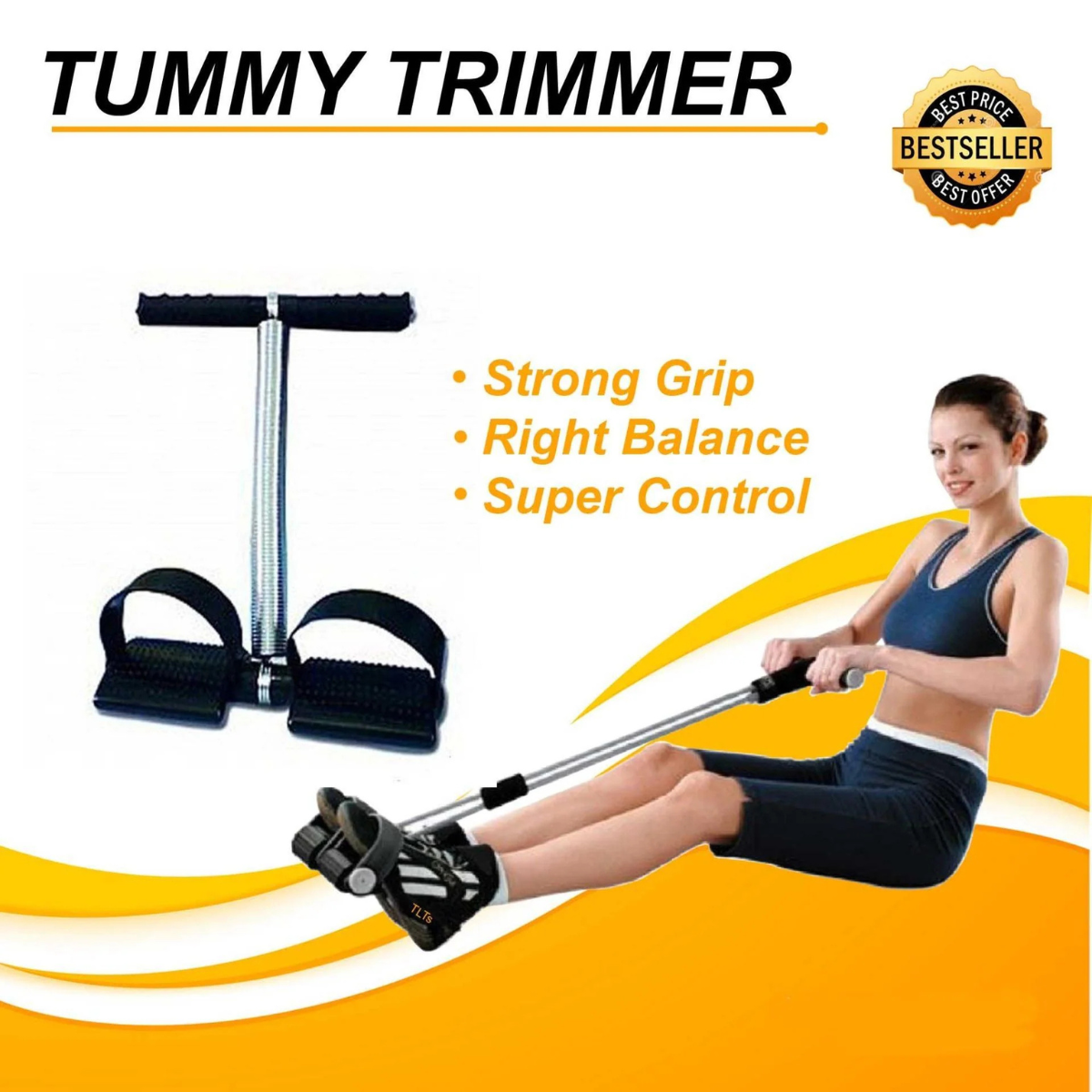 High-Quality Home Gym Tummy Trimmer with Single Spring - Durable Exercise Equipment for Strength Training