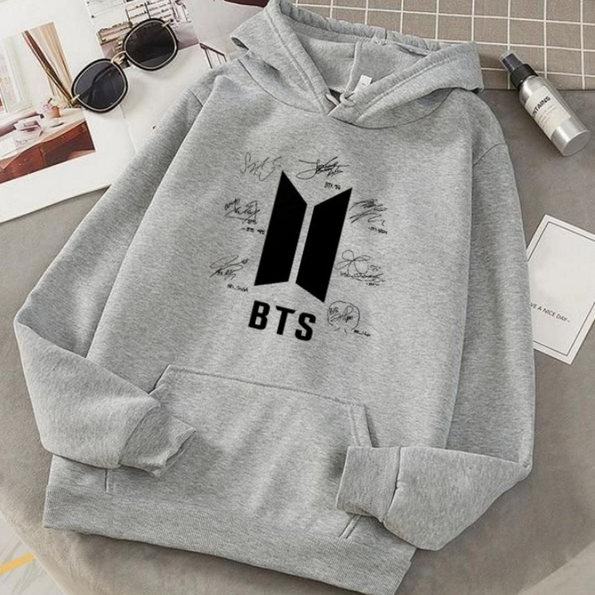 Bts grey hoodie on sale