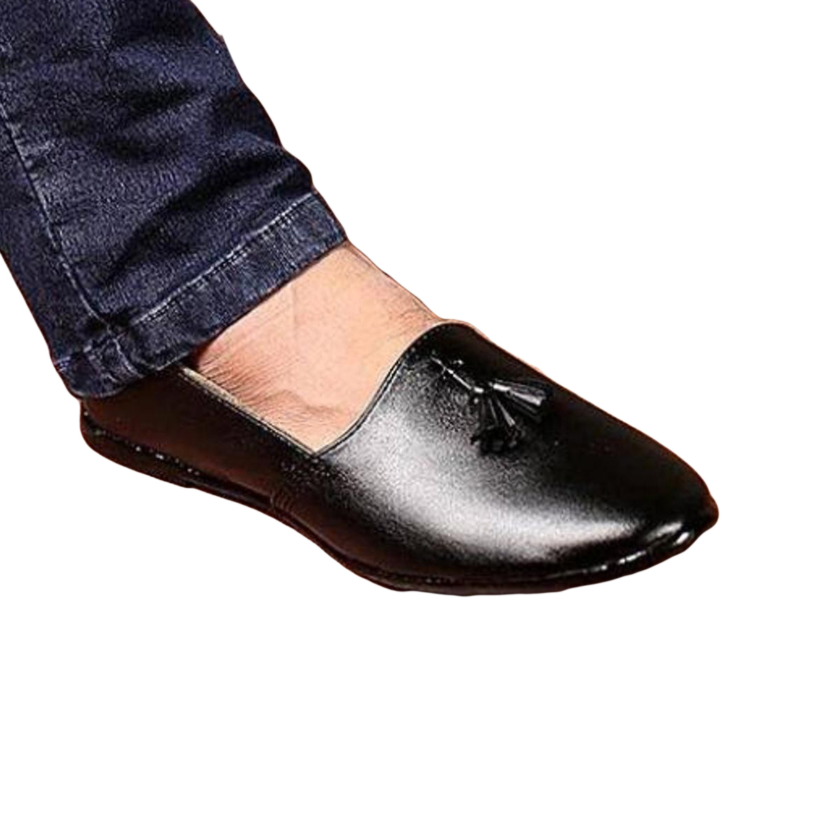 Black Leather Loafers For Men