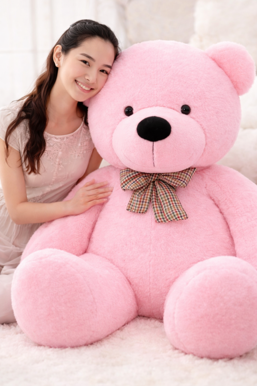Giant Teddy Bear Soft Plush Toy 1ft to 5.5ft – Big Size Stuffed Bear for Kids, Girls & Boys – Cuddly Hugging Pillow Toy – Birthday, Anniversary & Baby Shower Gift