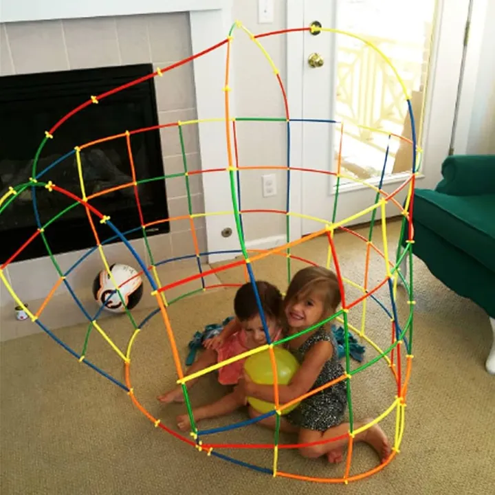 Straw Stick Building Block Educational Toy For Kids 160 Pcs