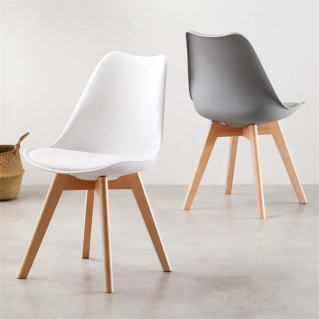 Nordic Study Chair Home Dining Chair With Leather Seat Office Chair for Dining Room Living Room