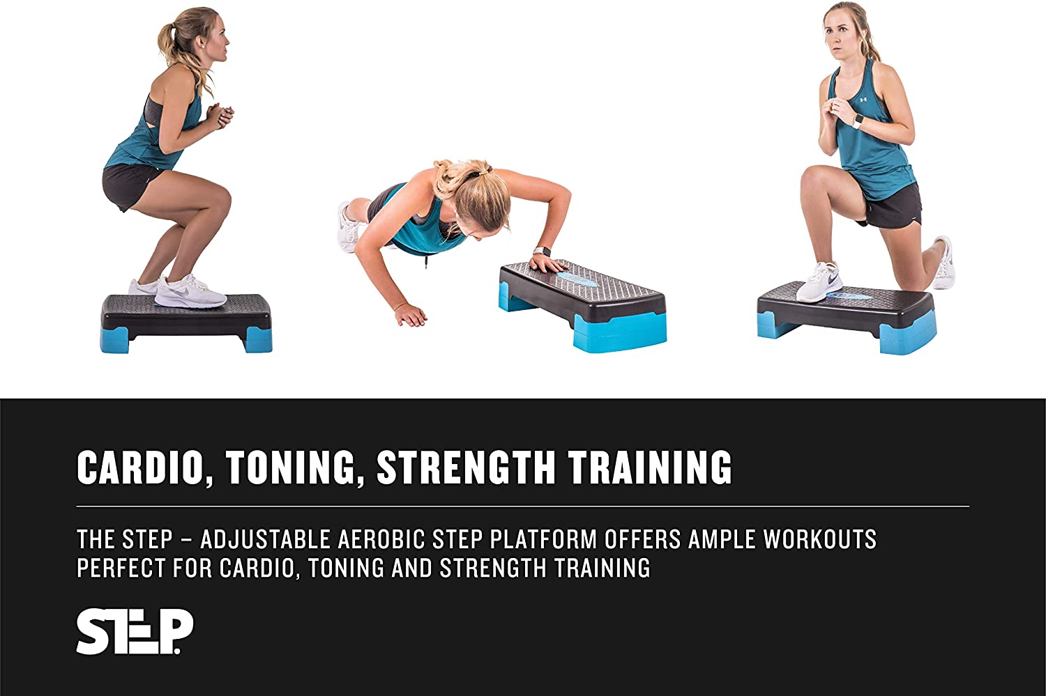 Aerobic Stepper, aerobic step up , Fitness Adjustable Cardio Step Exercise, aerobic step board