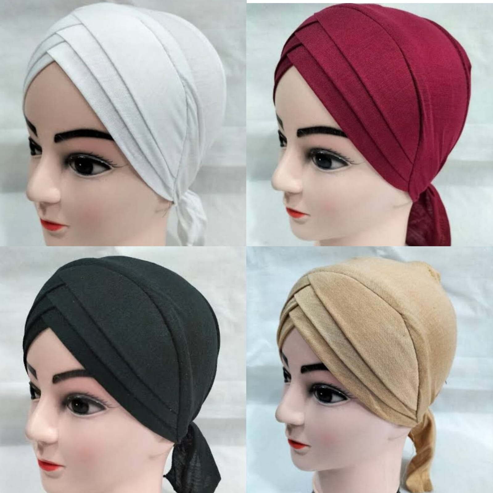 Pack of 4 ( 3d ) layer high quality hijab cap for Girls and Womens