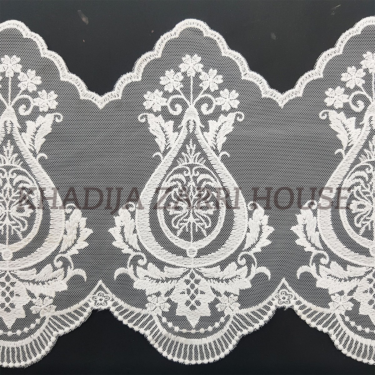 8 Inch White Milky Net Lace for Shirt 