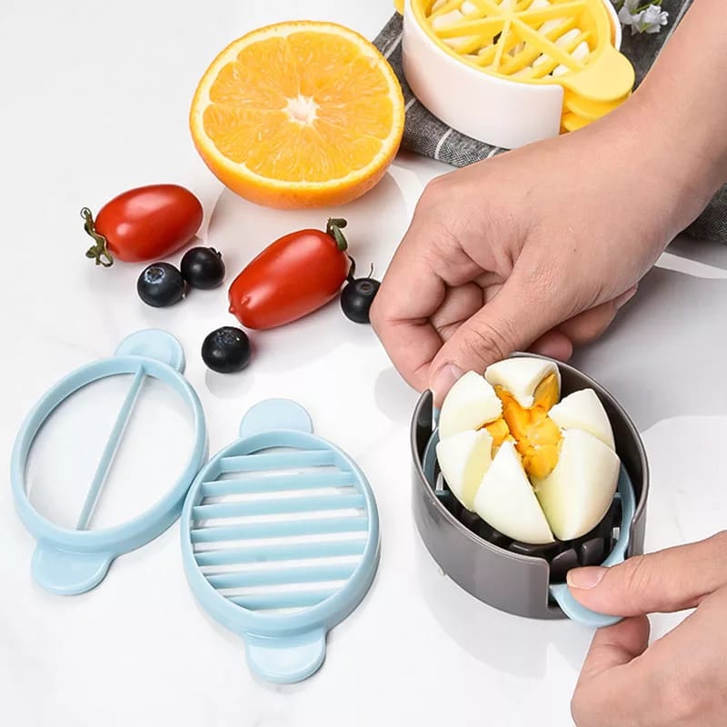 elegantstunning Multifunctional Fancy Egg Cutter, 3-in-1 Kitchen