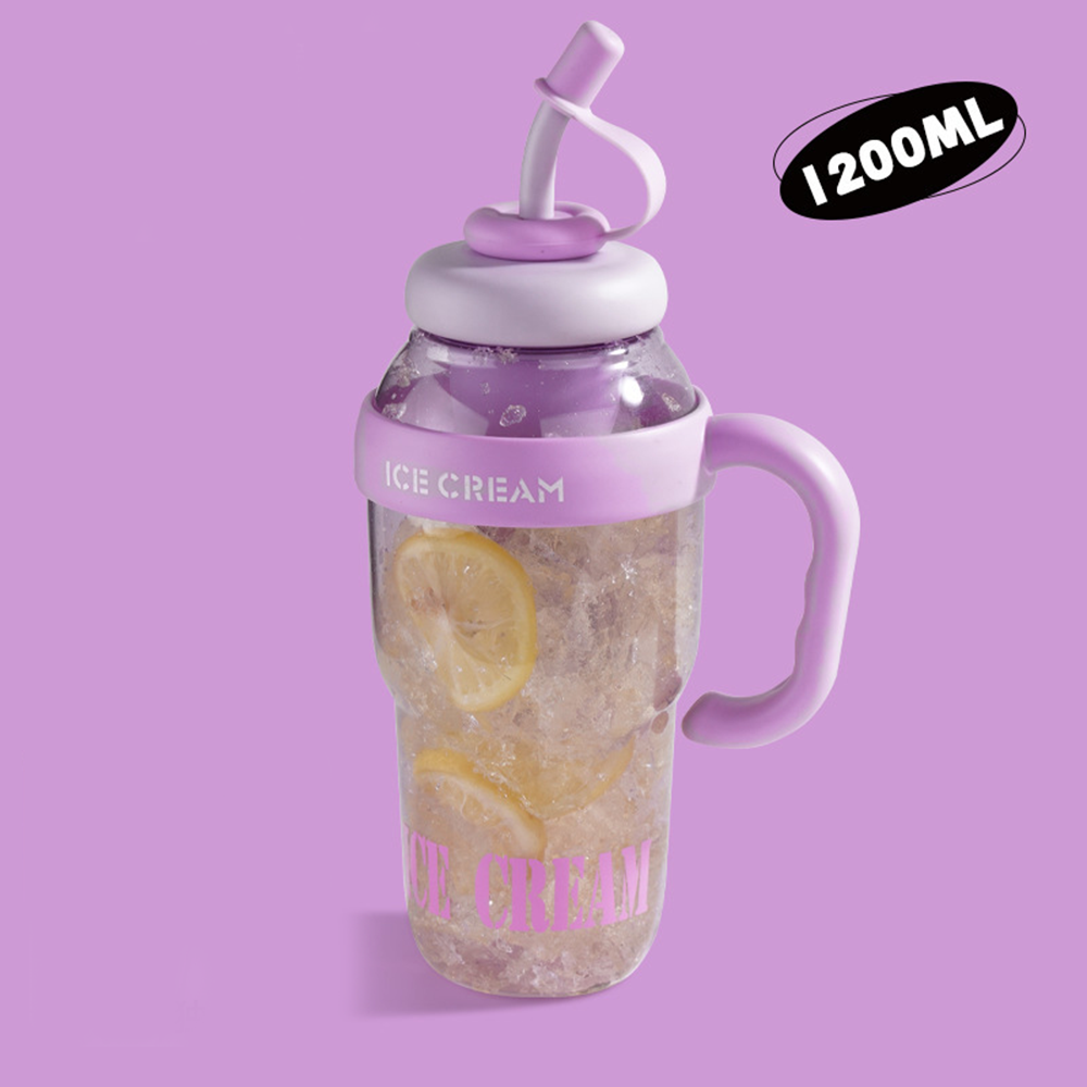 Summer Sport Water Bottle With Tea Infuser Straw Cover Handle Cute Plastic Ice Coffee Milk Tea Juice Travel Drink Bottle Jug 8 Summer Sport Water Bottle With Tea Infuser Straw Cover Handle Cute Plastic Ice Coffee Milk Tea Juice Travel Drink Bottle Jug