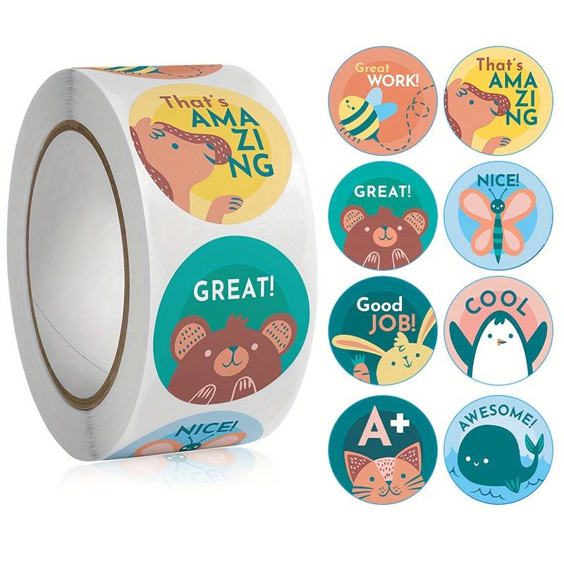 100 Pieces 25mm KIDS REWARD STICKERS Word Motivational Stickers For School Teacher Kids Student Stationery Stickers Kids