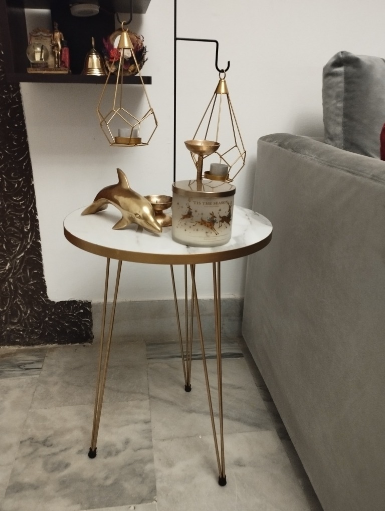 1 Pcs / Set of 3 Round Coffee Table HIGH Gloss Nesting End Tables - Round Wood Stacking Coffee Side Accent Tables with Metal Legs for Living Room, Home Office, Nightstands for Bedroom, Sturdy Easy Assembly - 3 Piece Modern Nesting Table Living Room