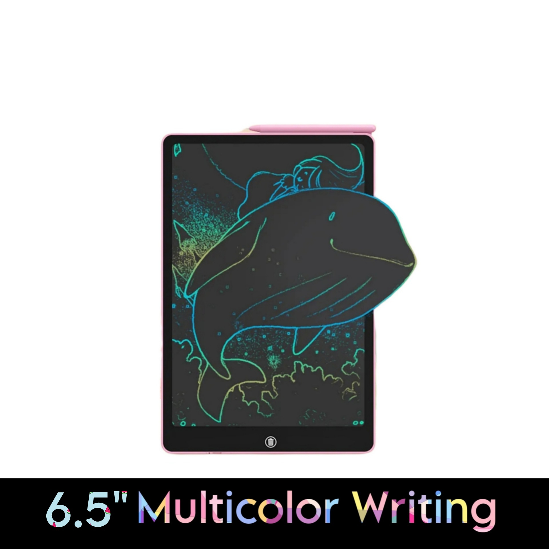 Best Selling LCD Writing Tablet For Kids 6.5 Inch- LCD Writing Tablet With Pen- 6.5 Inch Writing Lcd Tablet For Kids & Adults- Erasable Digital Drawing Pad- Best Gift For Children Educational Learning Toy- Multicolor Display Of 6.5 Inch LCD Drawing Pad