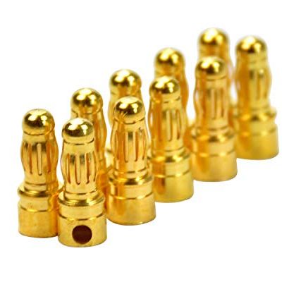 Banana Plug Connector 16 Pc Male 3.5mm Banana Gold Bullet Connector Plug For ESC RC Battery Motor Speed Control Plug Gilded Copper Banana Head