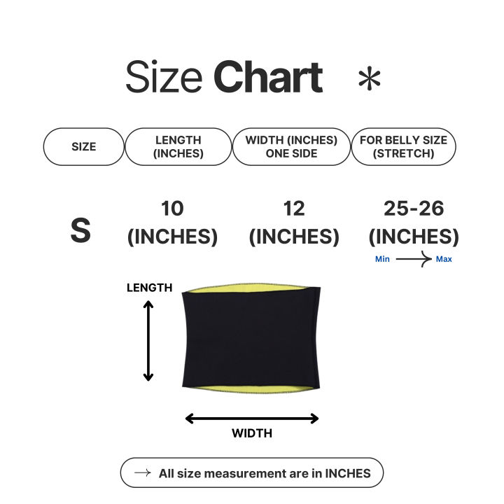 Hot Shaper Slimming Belt for Men & Women – Waist Trainer Sweat Belt, Adjustable Tummy Trimmer, Gym Workout Fat Burner & Back Support Shapewear