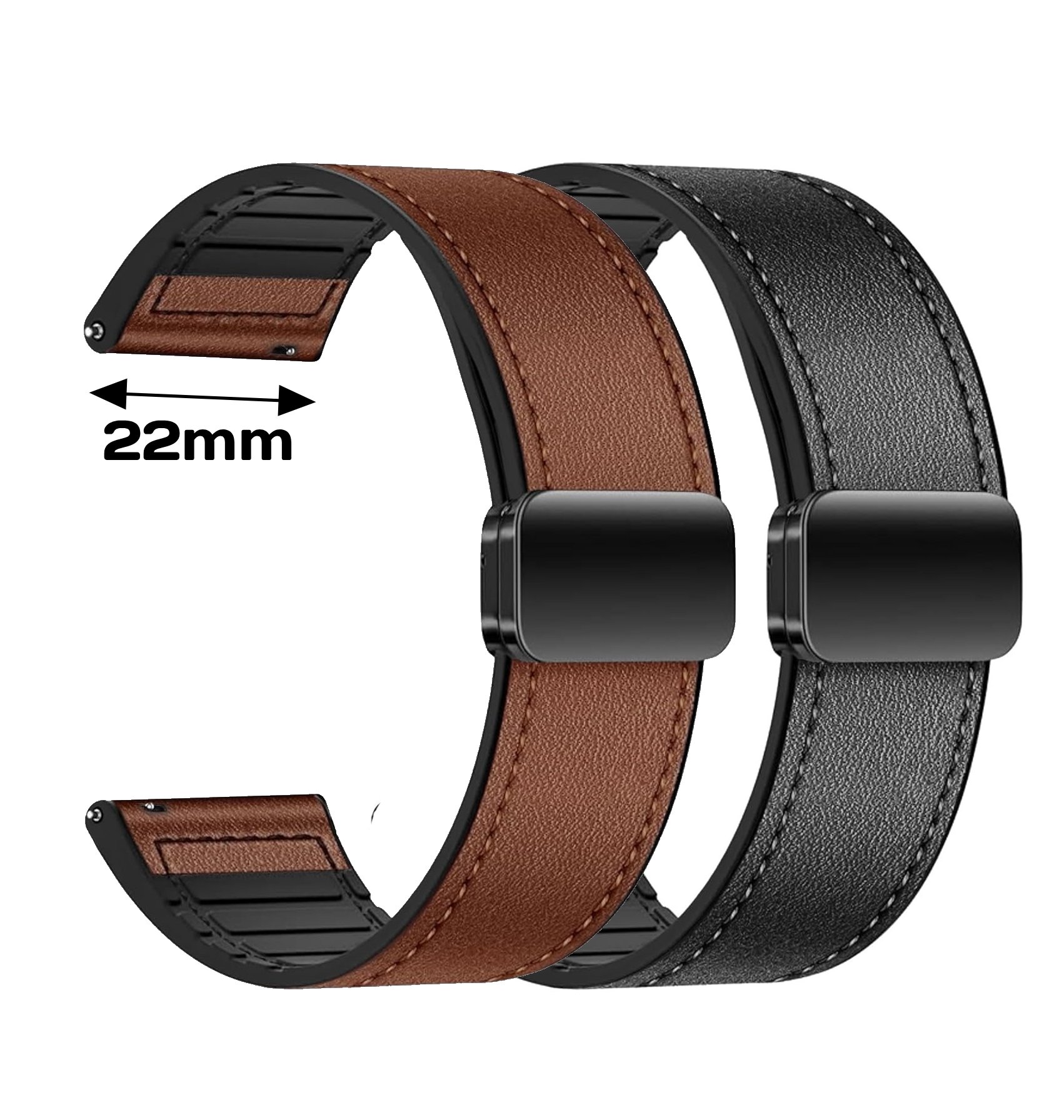 22mm New D Lock Magnet  Strap Wristband Watchband for Samsung , Zero & Huawei Watches