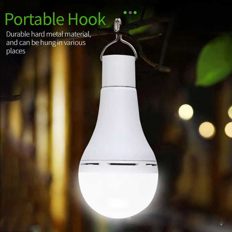 Portable LED Light Bulb Outdoor USB Rechargeable/Solar Lamp For Home