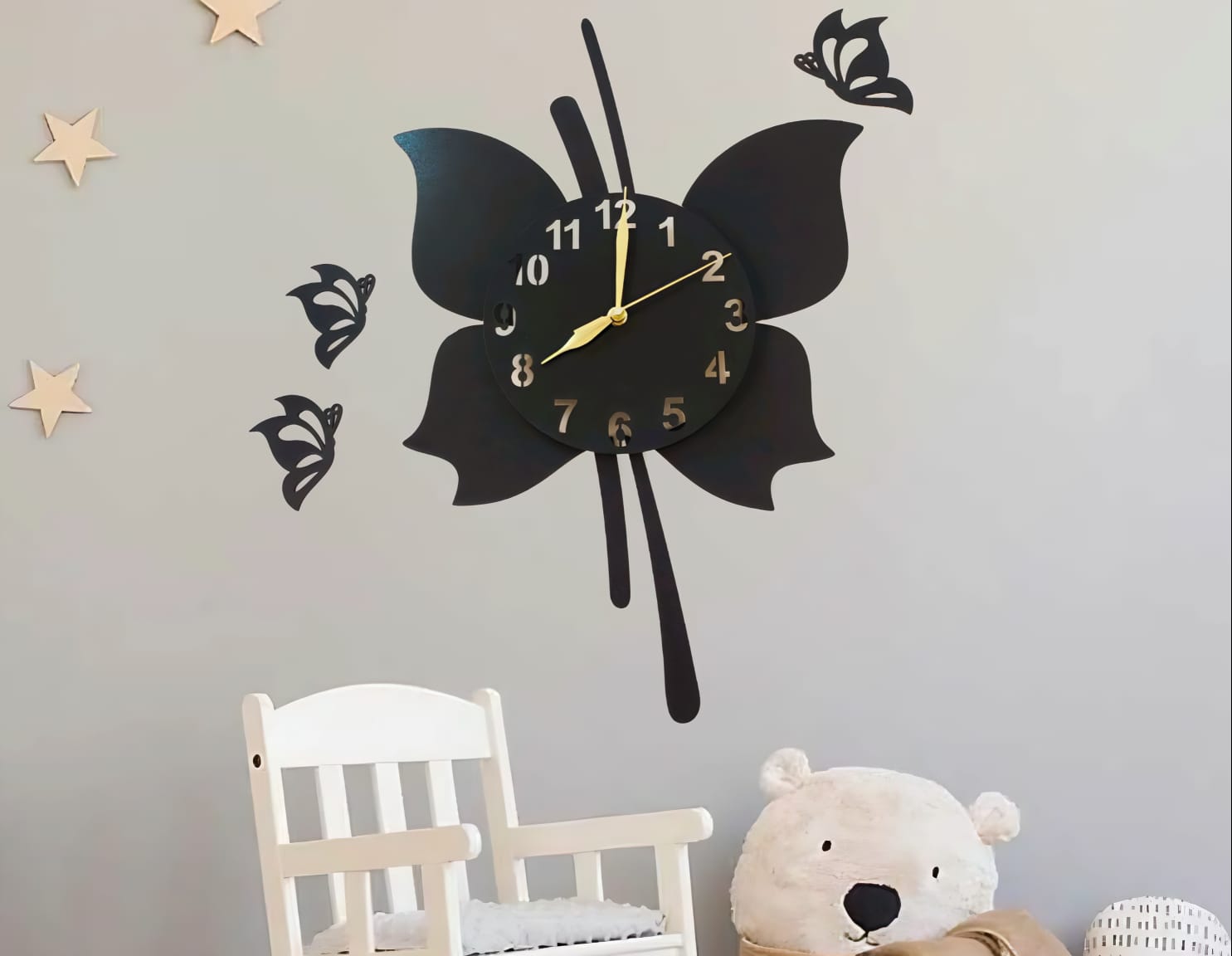Lifestyle Glory Heart Wooden Clock With Premium Light I The New Wooden Wall Clock Big Size I Wall Clock I Wooden Wall Clock I Wall clocks for bedroom I Wall Clocks for drawing room I Wooden Wall Clocks for bedroom