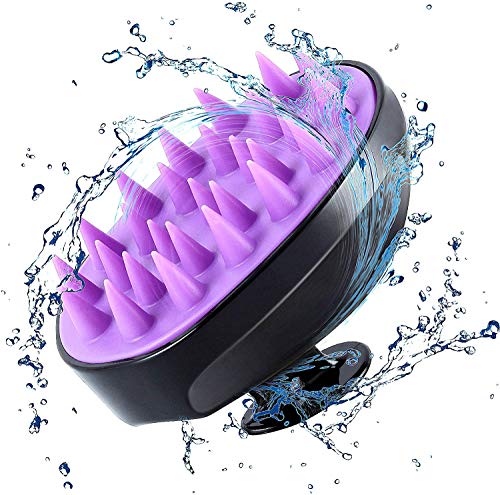 Soft Silicone Shampoo Brush, 1 Pcs Scalp Massager, Head Scalp Massage Brush for Massager Clean Hair Reduce Dandruff Promote Hair Growth Hair Scrub Brush (Black, Pink) price in Pakistan