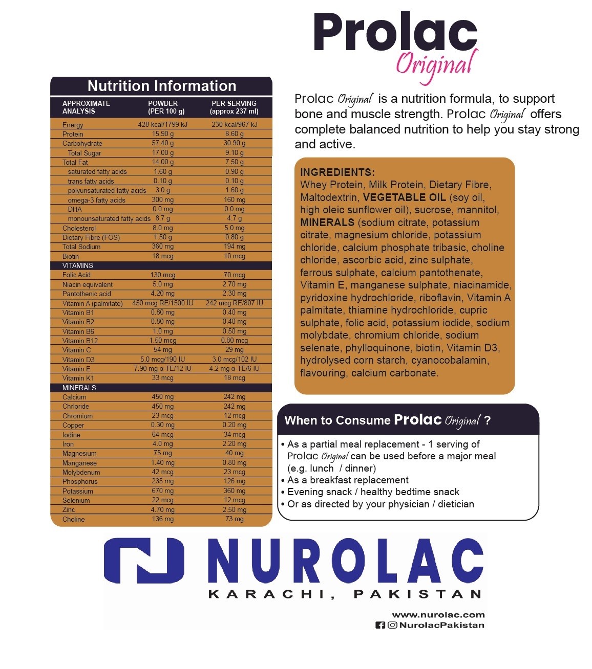 Prolac Nutritional Supplement Powder for Adult Chocolate flavor with chocomalt Kids Drink 200gm (Bundle of 2)