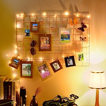 Metal Mesh Grid Panel Wall Decor - Multi-Function Organizer for Home Display