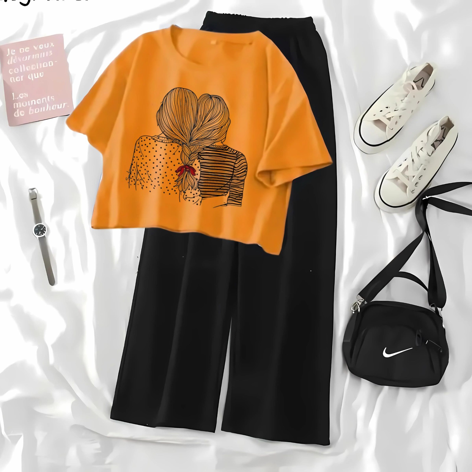 High Quality Crop Top Suits For Women And Girls Tshirt and Flapper