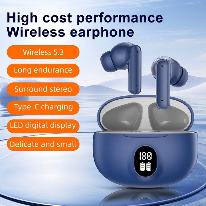 H895B Earbuds TWS (True Wireless Stereo) Bluetooth Airbuds | Wireless Earphones Headset | 9D Stereo Sound | Compatible With All Bluetooth Devices.