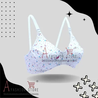 Pack of Cotton Hosiery Fabric Imported Printed Bra for women