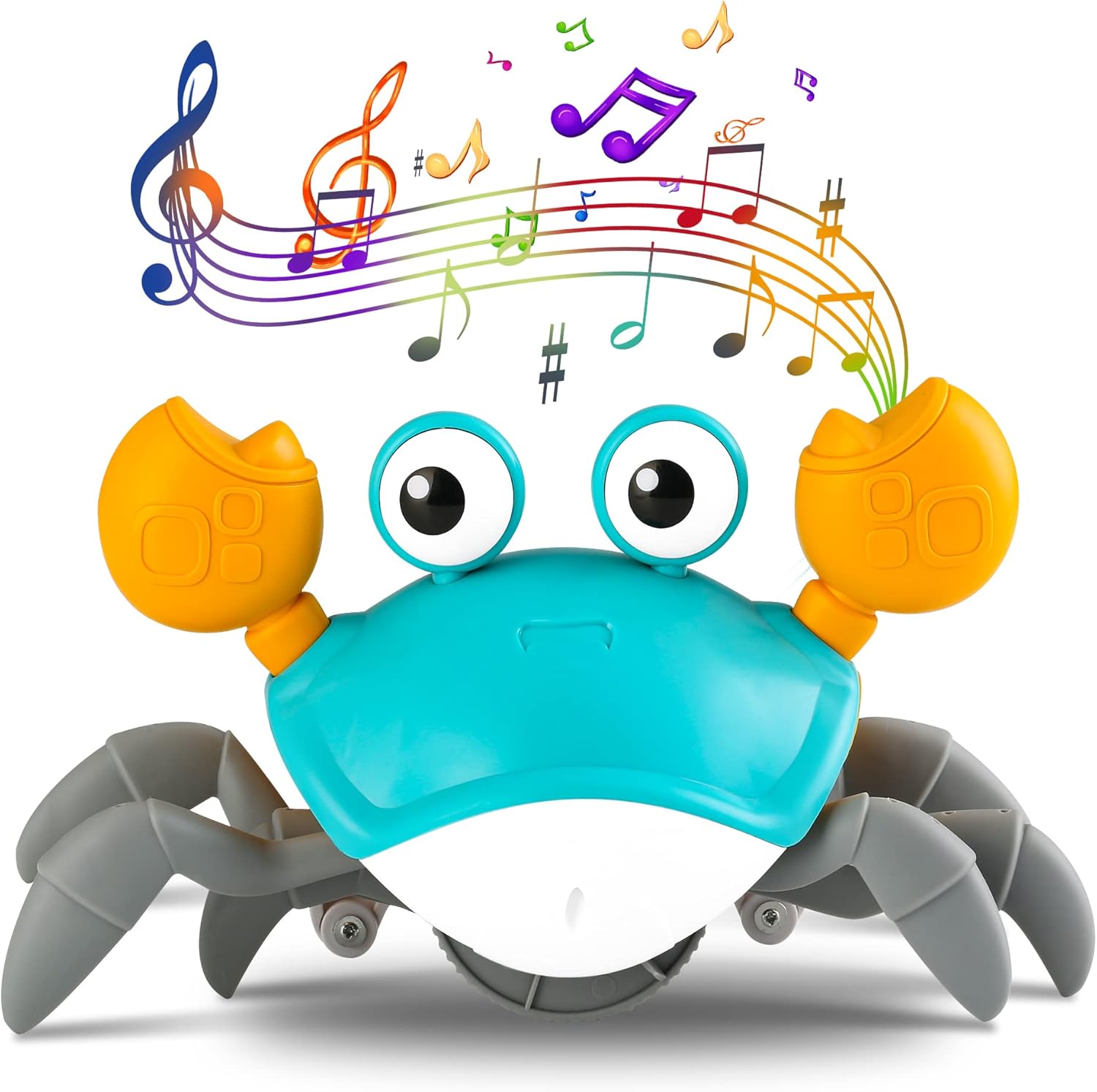 Crawling Crab Toy for Kids | Automatic Induction Escape Crab with Lights & Music | Interactive Walking Toy (QC-1Y)