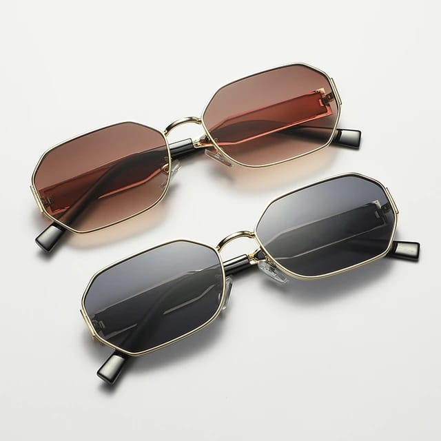 Y2k Square Sunglasses Women Fashion Pilot Glasses Tide Vintage Sun Glasses Hot Girl Punk Eye Glasses Metal Luxury Sunglasses Men