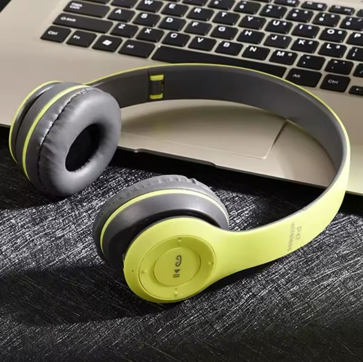 P47 Wireless Bluetooth Headphones Over-Ear with Mic | Foldable Stereo Headset with Bass for Music, Gaming & Calling | Compatible with Android, iPhone, Laptop & All Devices