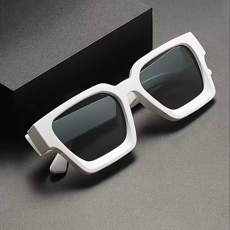 Men's Square Casual Fashion Glasses, Vintage Thick Frame Party Style
