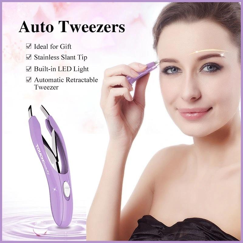 Automatic Retractable Eyebrow Tweezer Makeup Cosmetic Hair Removal Tool
