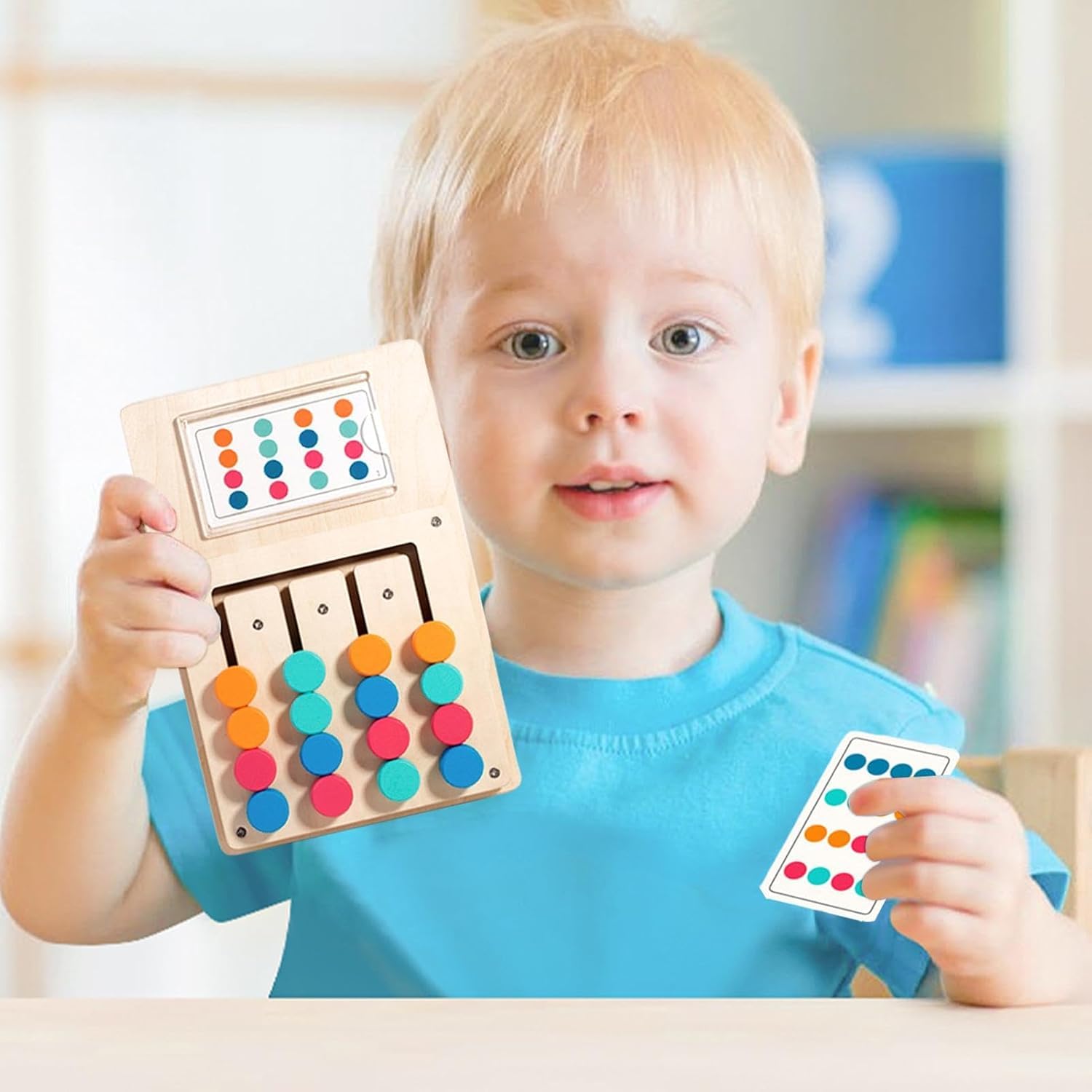 Wooden Color Matching Puzzle Board Game for Kids – Montessori Educational Learning Toy