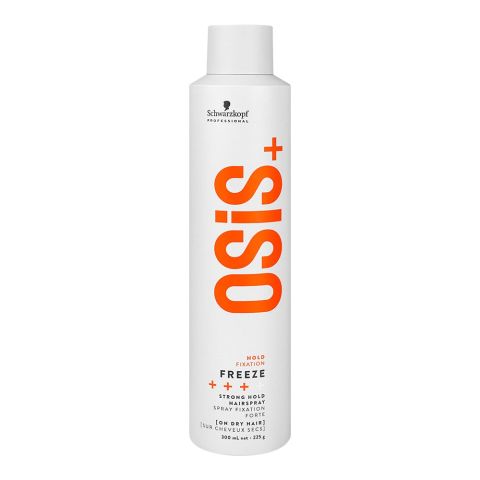 OSiS+ Freeze Strong Hold Hairspray, Spray Fixation Forte, Heat Protection, For All Hair Types | Hair Styling Care | 300ml