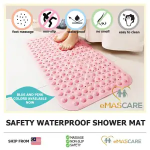 Non-slip Bath Mat Waterproof Rug Bathroom Carpet Anti Slip Suction Feet  Massage Cushion Pad Toilet Splicing Floor Shower Mat