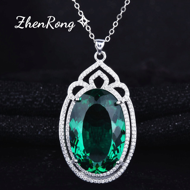 JewelryPalace Avocadoct - Collar Con Colgante De Esmeralda Simulada De Cuarzo Ahumado Natural Para Mujer, Plata De Ley 925, Chapado En Oro Blanco De 14 Quilates, Conjunto De Joyas De Piedras