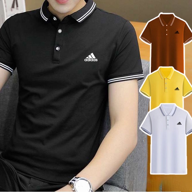 Cotton Polo T Shirt Men Black Baju Polo 