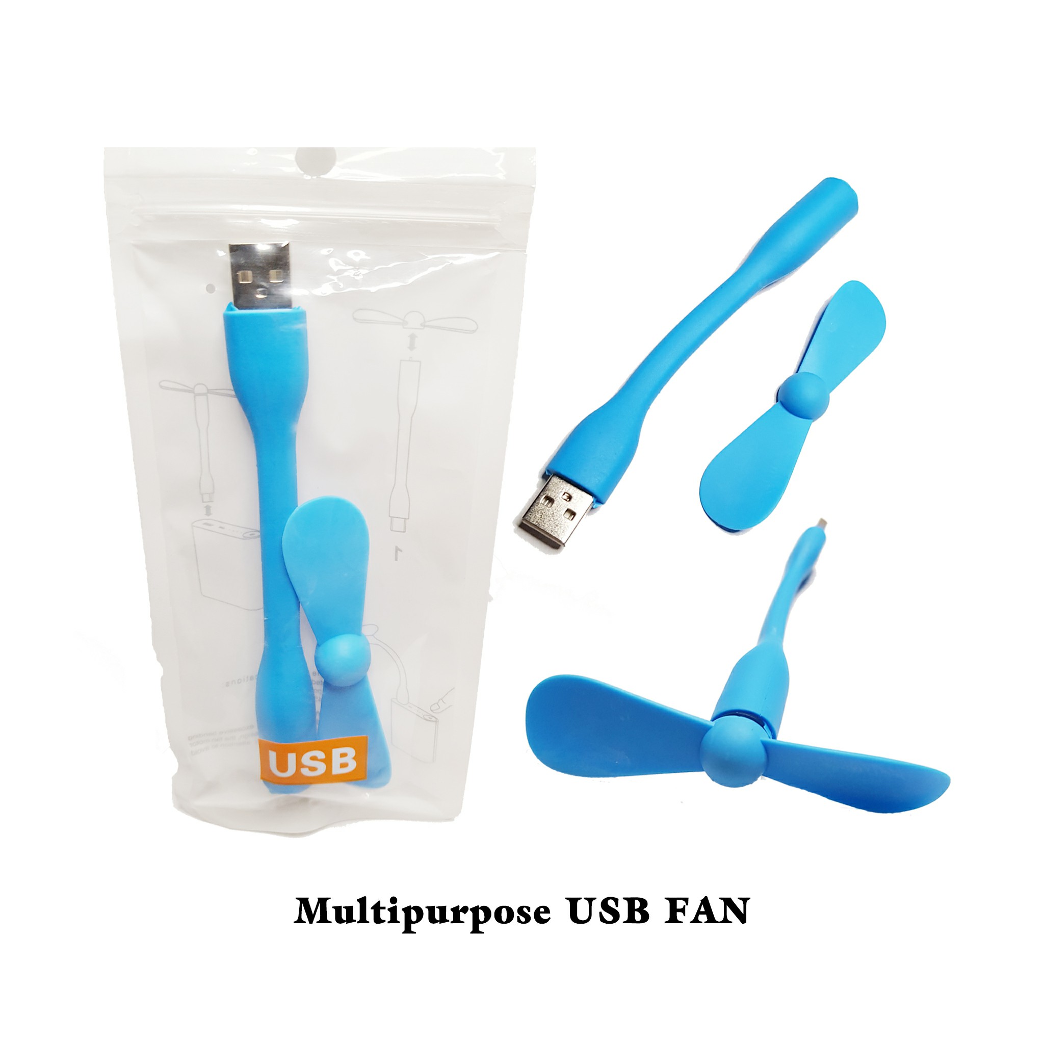 Bendable, Portable & Flexible Mini Cooling USB Fan FOR Mobile OTG Power Bank Notebook Laptop Desktop PC Desktop (1 PIECE)