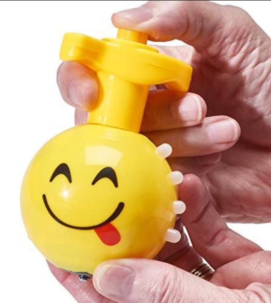 Emoji Spinning Top Toy For kids with Gyro Light and Music Lattu Toy 1pcs