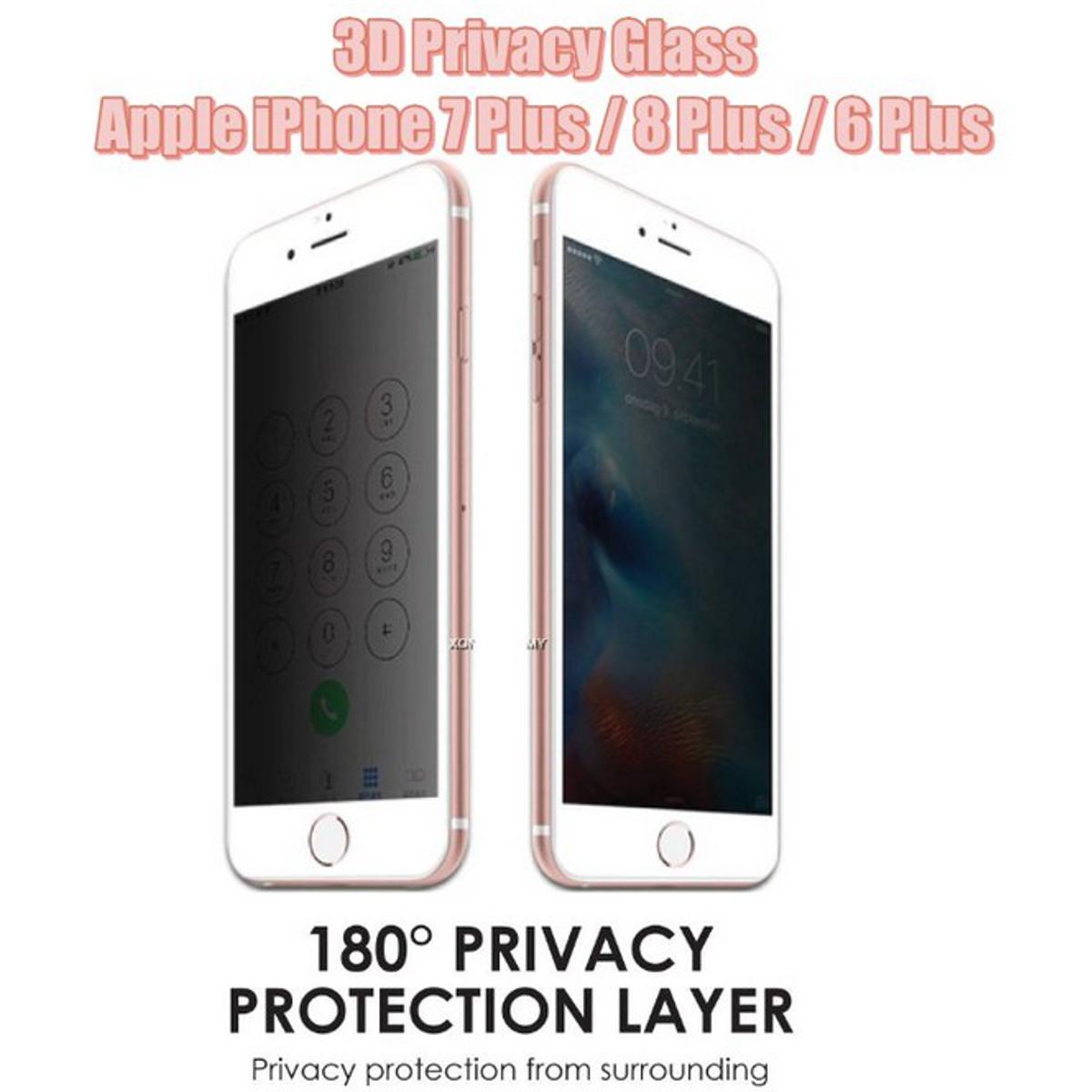 3D Privacy Galas Screen Protector For iPhone Plus Plus