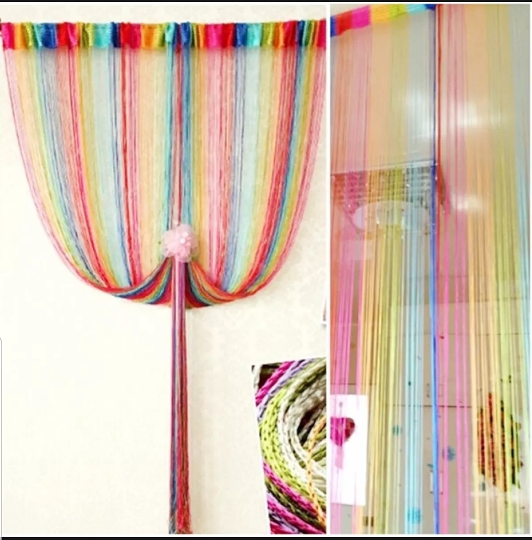 Beautiful Sparkle String Net Curtain Door Fly Screen Windows Door Divider Hot Sale Door Window Screens Home Textile-Multi