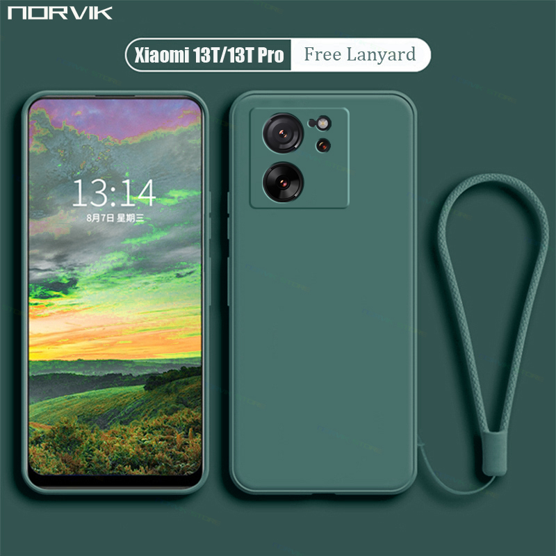 NORVIK for Xiaomi 13T / 13T Pro Phone Case Lens Protection Casing Solid