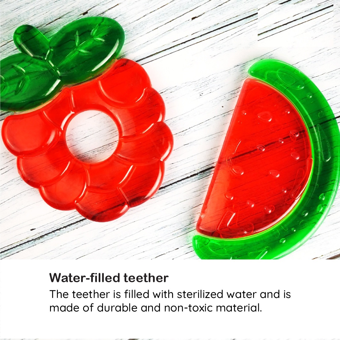 Baby Teether - Water Filled. Fruit Shape