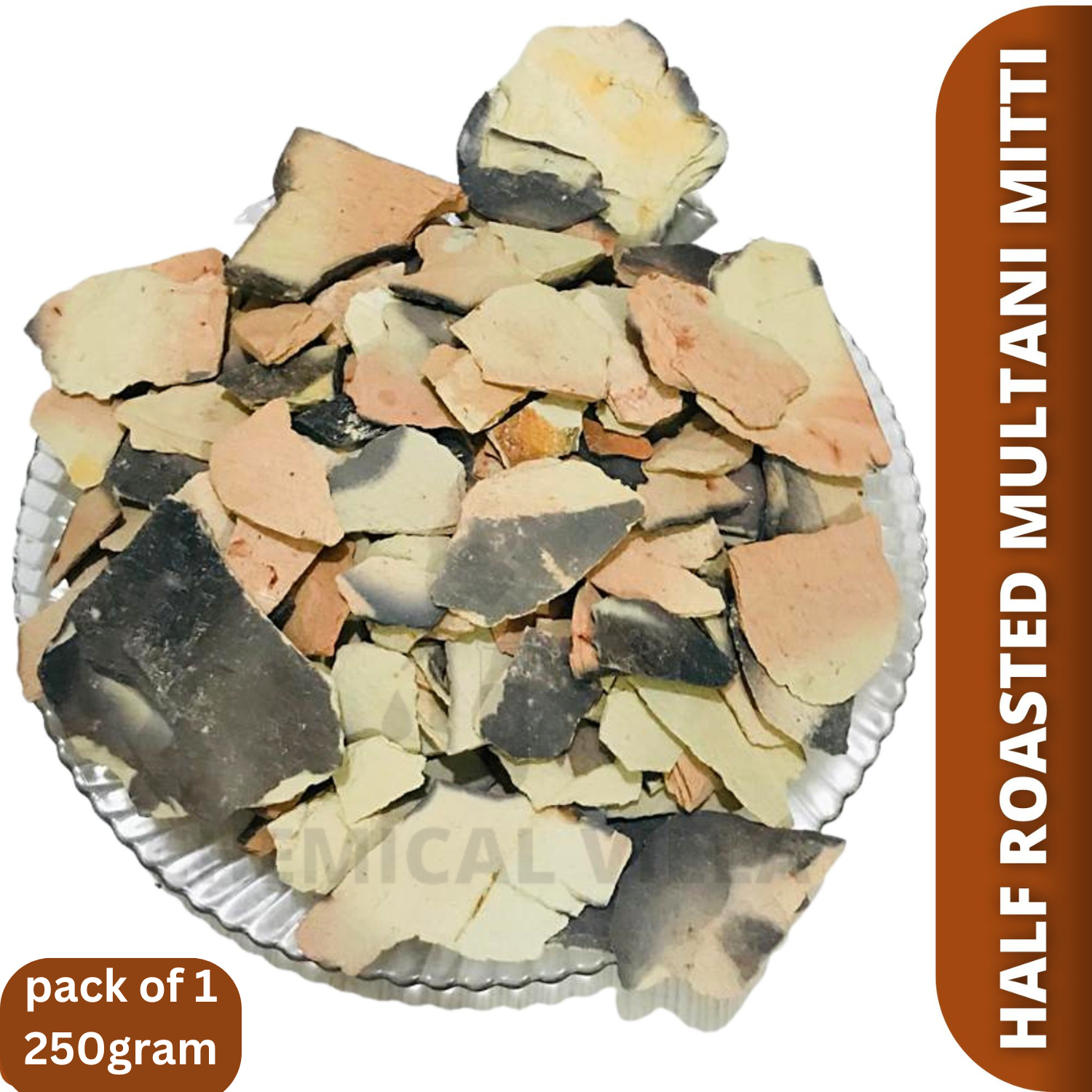 Multani Clay Half Roasted multani mitti 250g /kachi pakki multani mitti ...